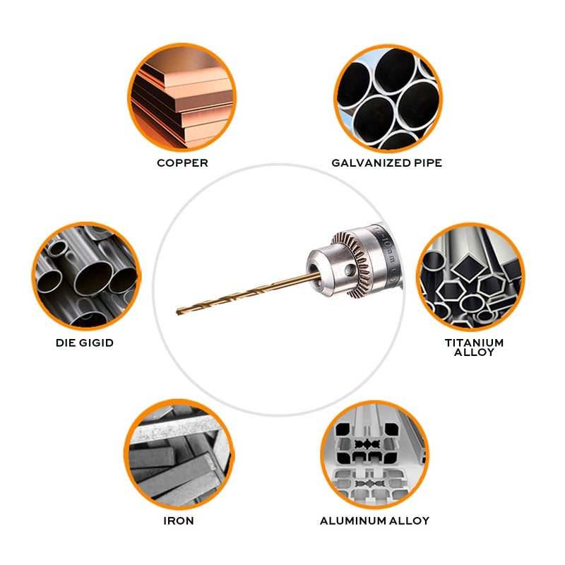 Narwhal 15/32 Inch Cobalt Drill Bits (3 Pack - Industrial Grade M35 Cobalt) 6" Length & 135 Degree Split Point for Drilling Into Metal, Hardened & Stainless Steel, Cast Iron, & More! - Image 4